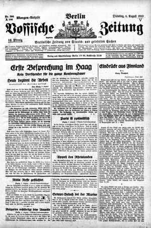 Vossische Zeitung vom 06.08.1929
