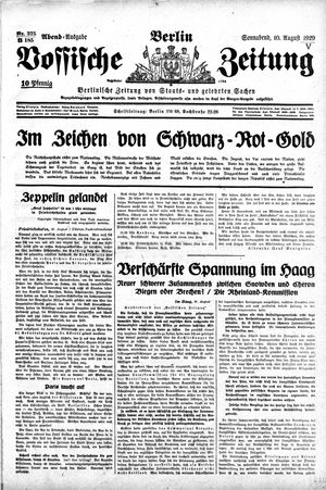 Vossische Zeitung vom 10.08.1929