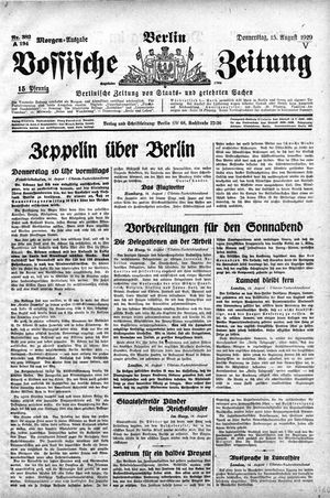 Vossische Zeitung vom 15.08.1929