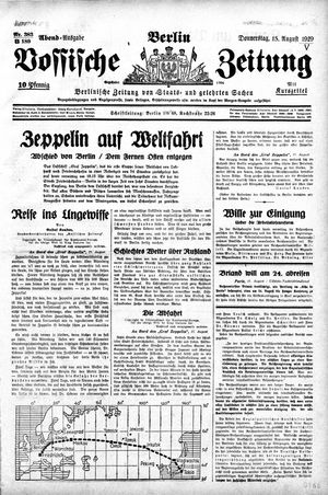 Vossische Zeitung vom 15.08.1929