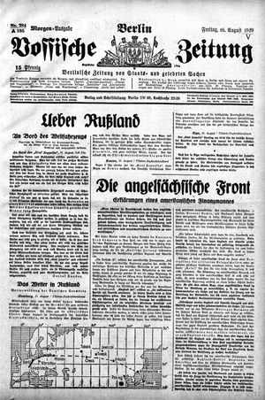 Vossische Zeitung on Aug 16, 1929