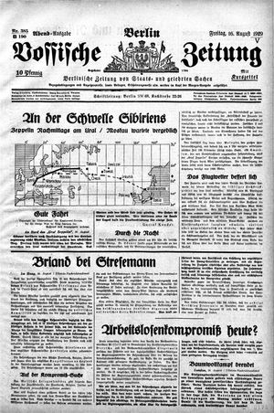 Vossische Zeitung vom 16.08.1929