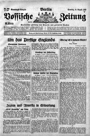 Vossische Zeitung vom 18.08.1929