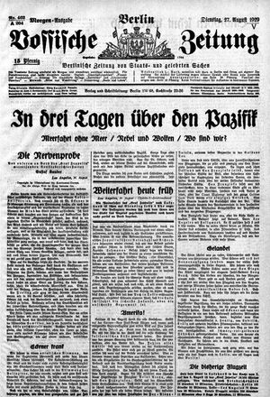 Vossische Zeitung vom 27.08.1929