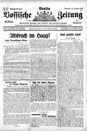 Vossische Zeitung vom 27.08.1929