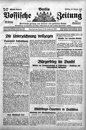 Vossische Zeitung on Aug 30, 1929
