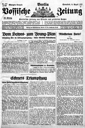 Vossische Zeitung vom 31.08.1929