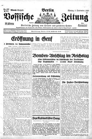 Vossische Zeitung on Sep 2, 1929