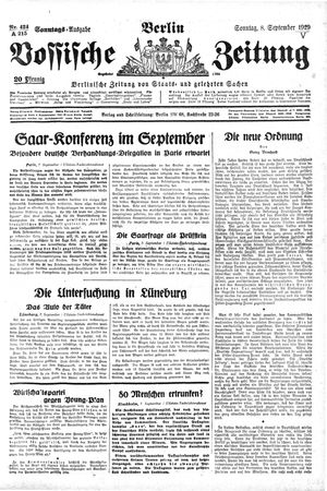 Vossische Zeitung vom 08.09.1929