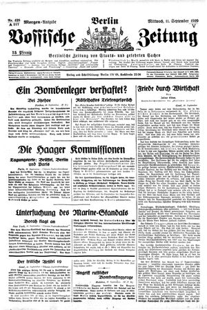 Vossische Zeitung vom 11.09.1929