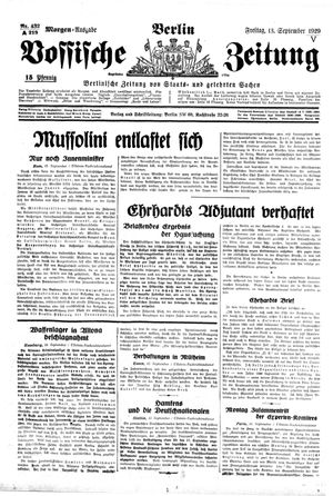 Vossische Zeitung vom 13.09.1929