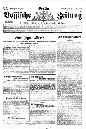 Vossische Zeitung vom 24.09.1929
