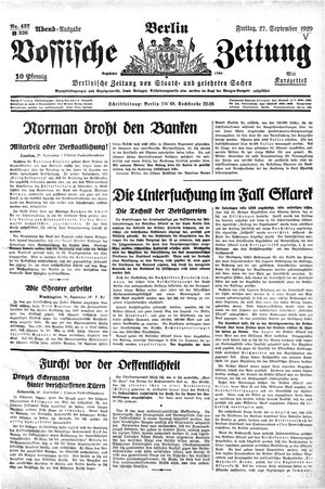 Vossische Zeitung vom 27.09.1929