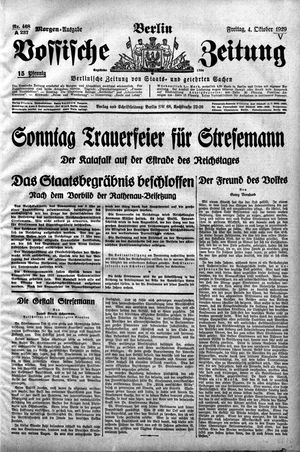 Vossische Zeitung on Oct 4, 1929