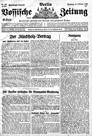 Vossische Zeitung vom 13.10.1929