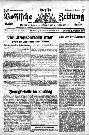 Vossische Zeitung vom 16.10.1929