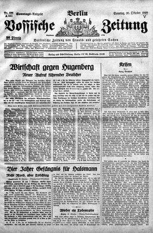 Vossische Zeitung vom 20.10.1929