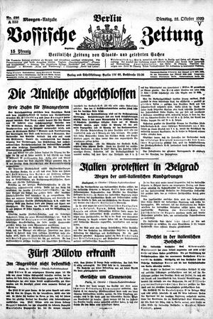 Vossische Zeitung on Oct 22, 1929