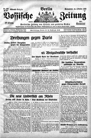 Vossische Zeitung on Oct 26, 1929