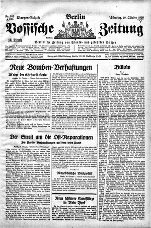 Vossische Zeitung vom 29.10.1929