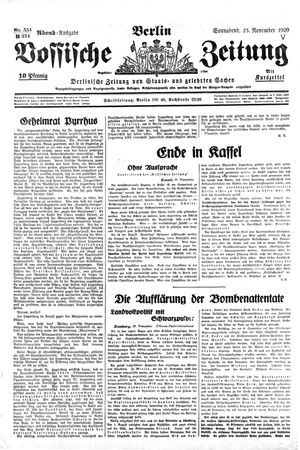 Vossische Zeitung vom 23.11.1929