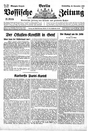 Vossische Zeitung vom 28.11.1929