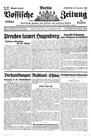 Vossische Zeitung on Nov 28, 1929