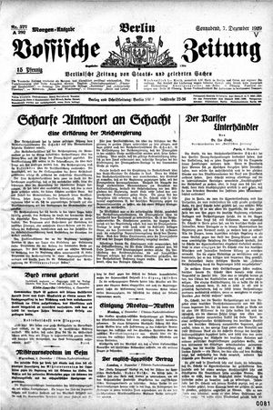 Vossische Zeitung vom 07.12.1929