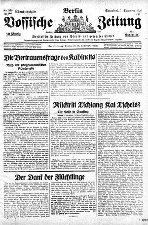 Vossische Zeitung vom 07.12.1929