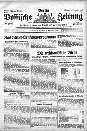 Vossische Zeitung vom 09.12.1929