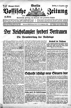 Vossische Zeitung on Dec 13, 1929