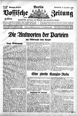 Vossische Zeitung on Dec 14, 1929