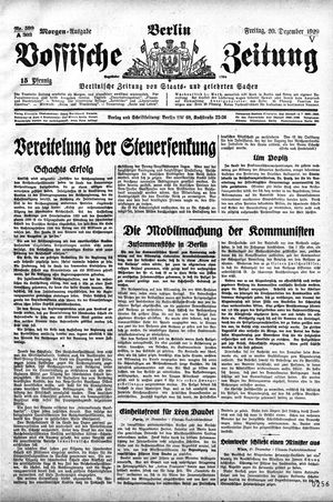 Vossische Zeitung vom 20.12.1929