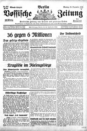 Vossische Zeitung vom 23.12.1929