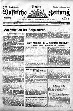 Vossische Zeitung on Dec 24, 1929