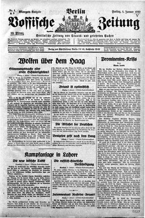 Vossische Zeitung vom 03.01.1930