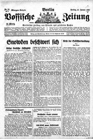 Vossische Zeitung vom 10.01.1930