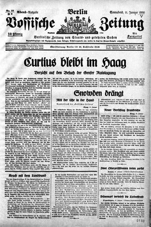 Vossische Zeitung vom 11.01.1930