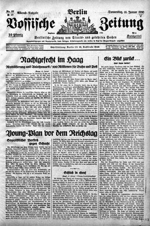 Vossische Zeitung on Jan 16, 1930