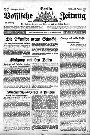 Vossische Zeitung vom 17.01.1930