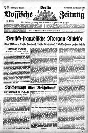 Vossische Zeitung vom 18.01.1930