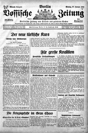 Vossische Zeitung vom 27.01.1930