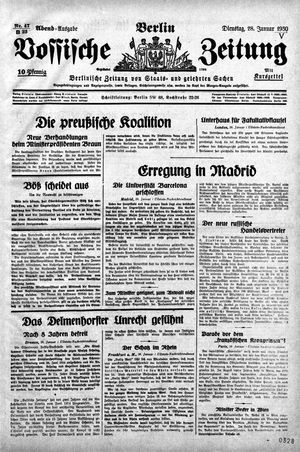 Vossische Zeitung vom 28.01.1930
