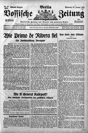 Vossische Zeitung vom 29.01.1930