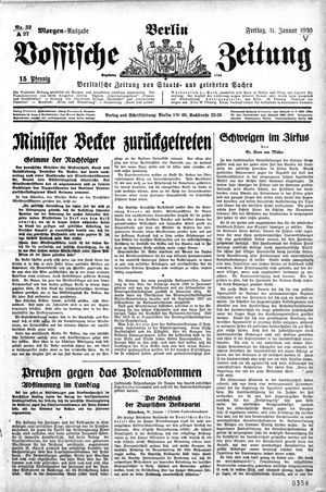 Vossische Zeitung on Jan 31, 1930