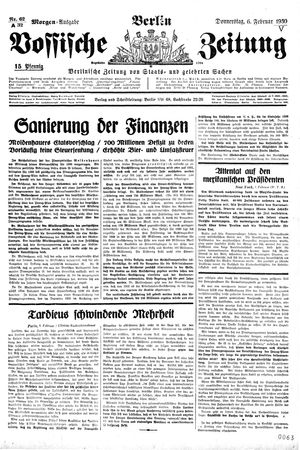 Vossische Zeitung vom 06.02.1930