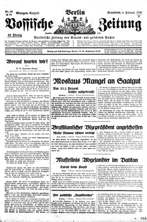 Vossische Zeitung vom 08.02.1930