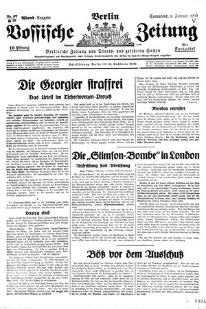 Vossische Zeitung on Feb 8, 1930