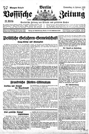 Vossische Zeitung vom 13.02.1930