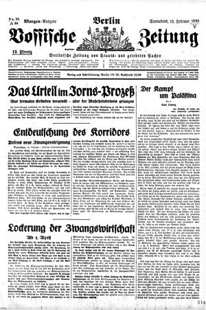 Vossische Zeitung vom 15.02.1930